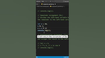 Remainder Assignment Operator in Javascript #JavaScript  #WebDevelopment #Coding #Programming