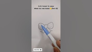 cute things to draw when bored day-12#easy#cute#sketch #art#drawing#tutorial#cutethings#cutebow