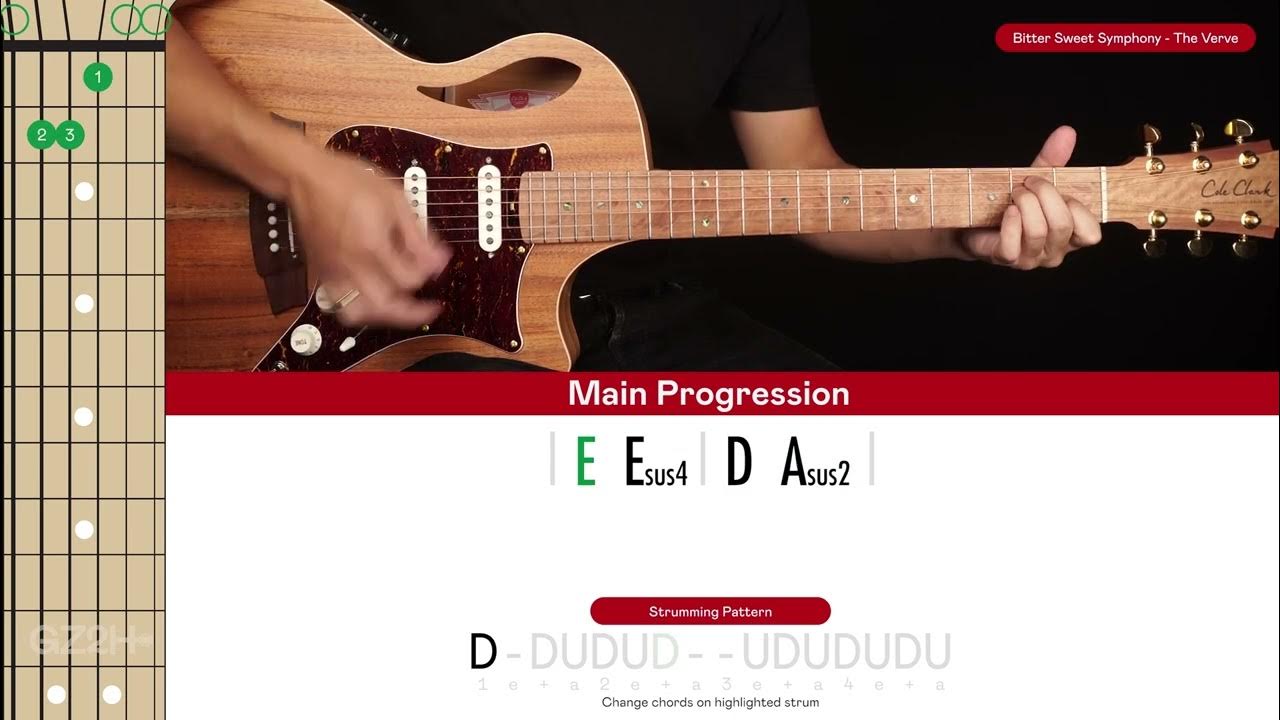 Bitter Sweet Symphony Guitar Cover The Verve 🎸Tabs + Chords YouTube