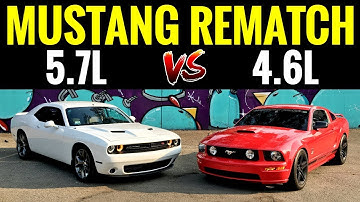 Mustang GT 4.6L vs Dodge Challenger RT 5.7L | STREET RACE!