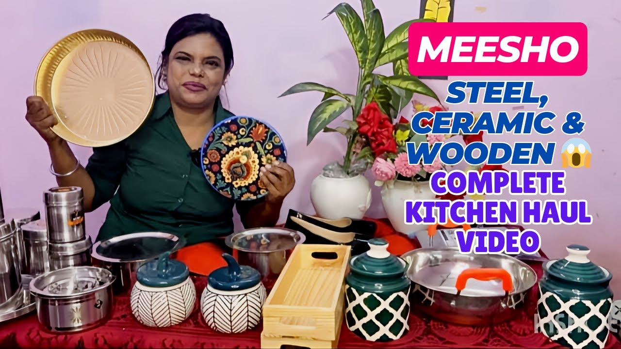 Kitchen ke Liye Best Finds🔥 Unboxing | Steel, Ceramic & Wooden Kitchen Items😱| Complete Kitchen Haul