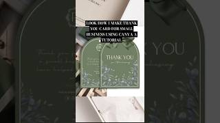 Look how I make thankyou card using #canva #canvatutorial #thankyoucard #tutorial #marketing #viral