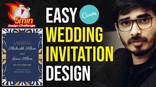 How to Design Wedding Invitation in canva for FREE | 5 minutes design challege | Hindi tutorial screenshot 3
