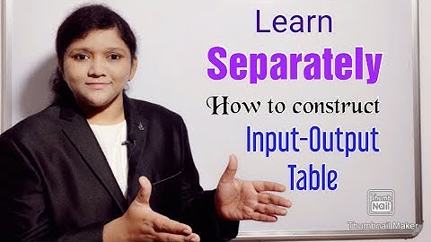 #Input - Output Table #New Syllabus #Exercise