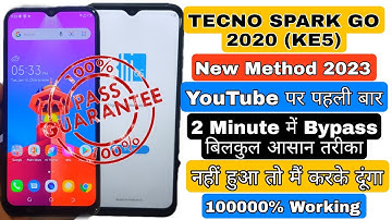 Tecno Spark Go 2020 Frp Unlock Android 10 ( KE5 ) || Google Account Bypass without Pc New Trick 2023
