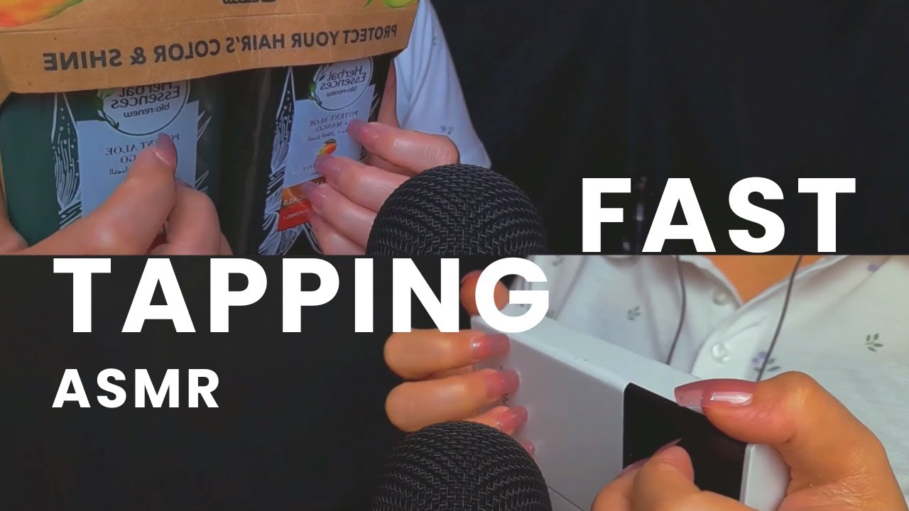 ASMR FAST TAPPING TRIGGERS (w/ LAYERED VERSION) - NO TALKING