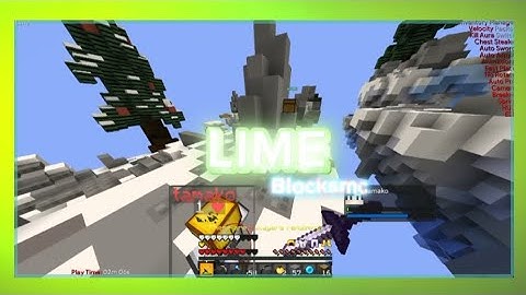 Lime Client on BlocksMC HACKING| BEST CLIENT | FLY , SPEED , SCAFFOLD , KILLAURA , LONGJUMP