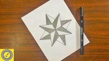 How To Draw a Simple Eight Pointed Star