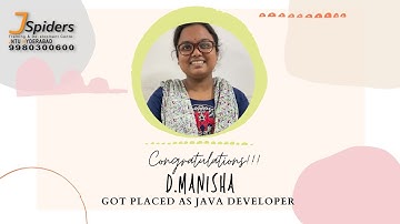 CONGRATULATIONS D.MANISHA PLACED AS JAVA DEVELOPER