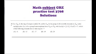 Math subject GRE 3768 problem 59