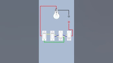 1 light 4 two way switch connection #diy #shorts #electronics