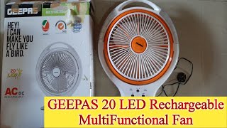 Best Rechargeable Multi Functional Fan | Charging Fan With LED Light