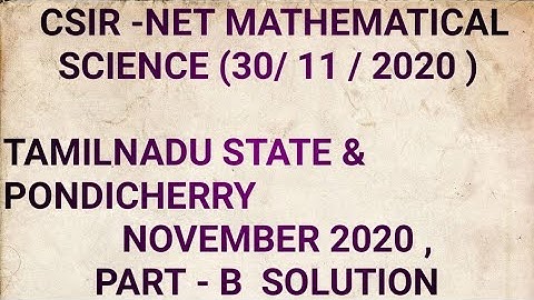 #csir #net #csirnovember #algebra #partb #2020