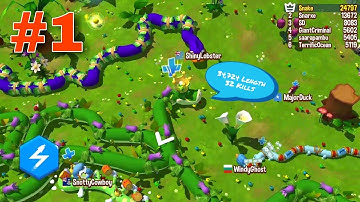 Snake Rivals Gameplay Walkthrough #1 | Longest Snake and 32 Kills | Android / IOS