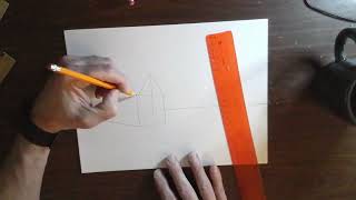Two point linear perspective watercolor (part 2)