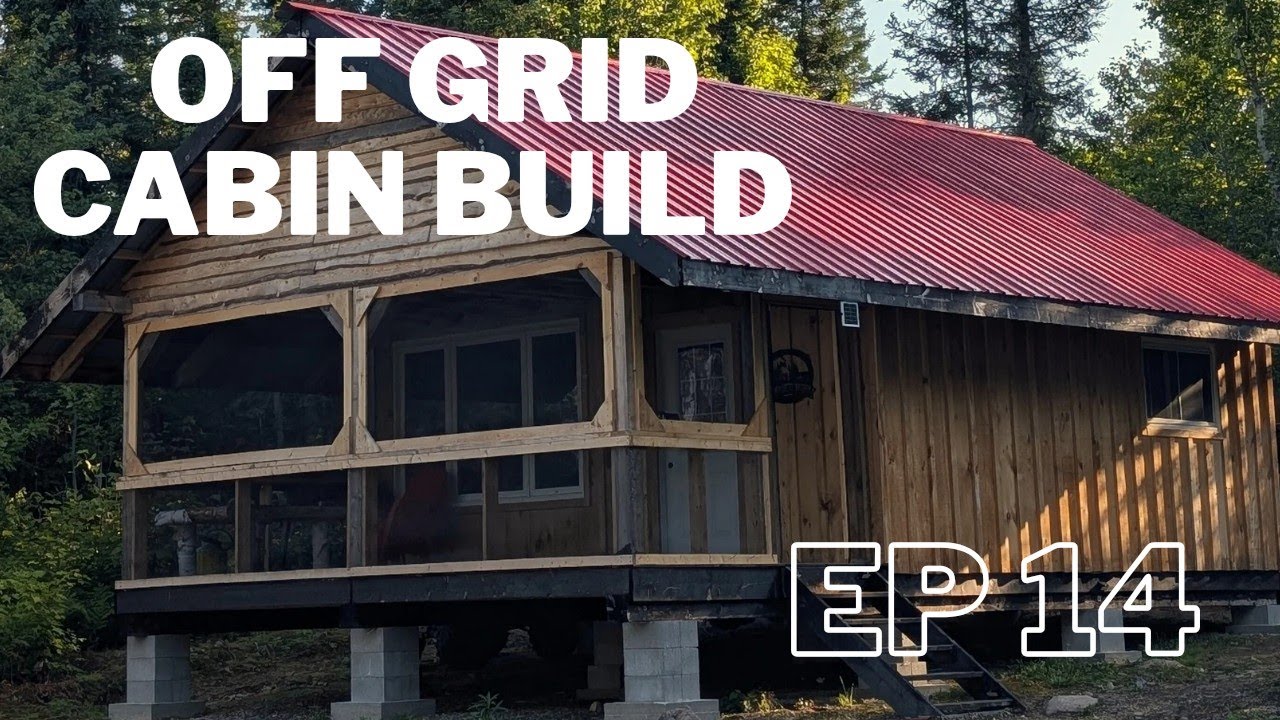 OFF GRID CABIN BUILD | EP 14 | Cabin Windows | Finishing Rain Catch| Spray Foam Insulation 