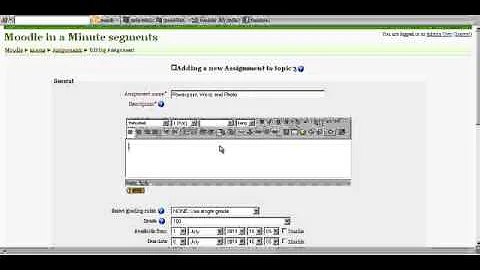 Moodle in a Minute - Uploading Multiple Files as an Assignment