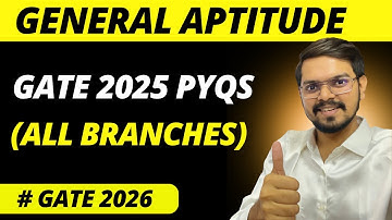 [GATE 2026] Marathon on Aptitude GATE 2025 PYQs - ALL BRANCHES with Tricks