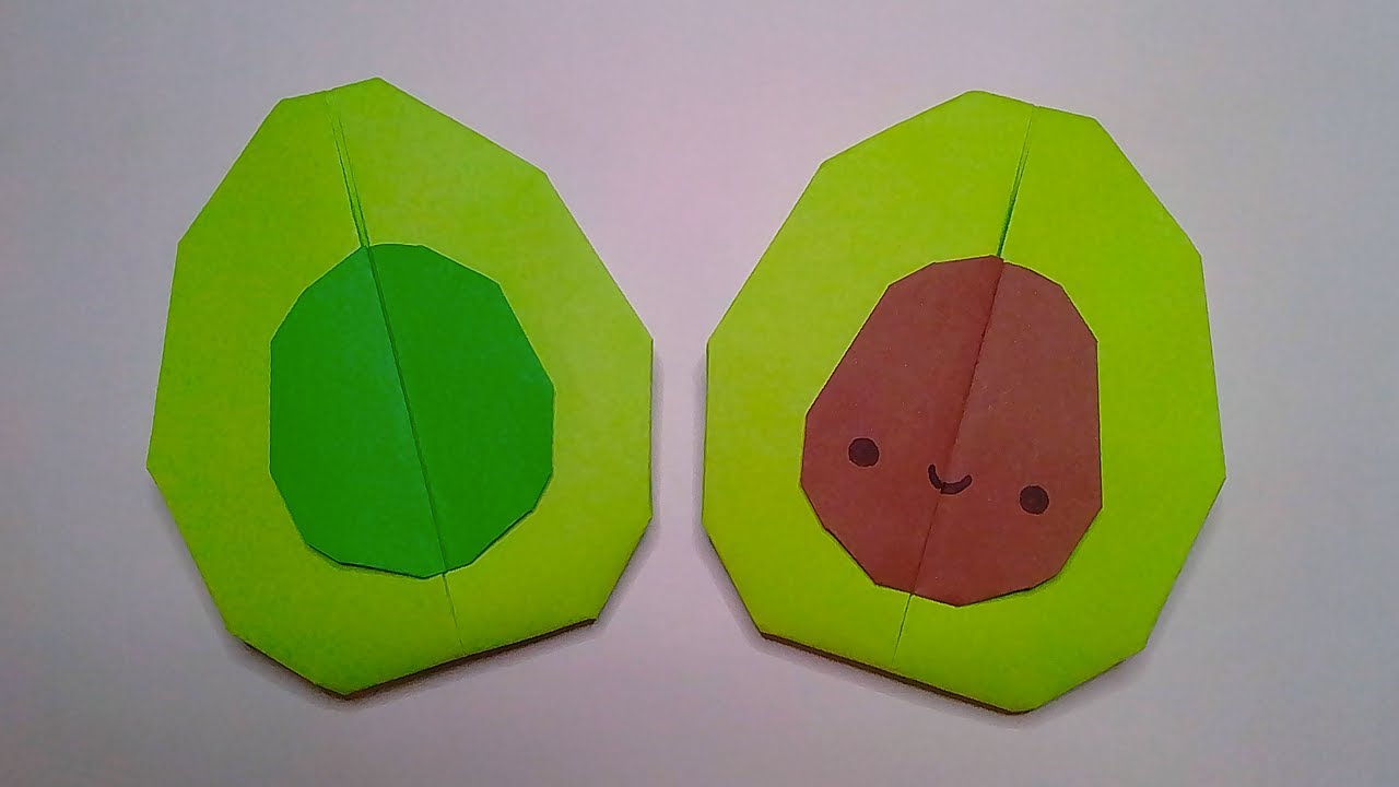 Cómo hacer un AGUACATE de papel ✅| Origami PASO A PASO