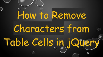 How to Remove Characters from Table Cells in jQuery
