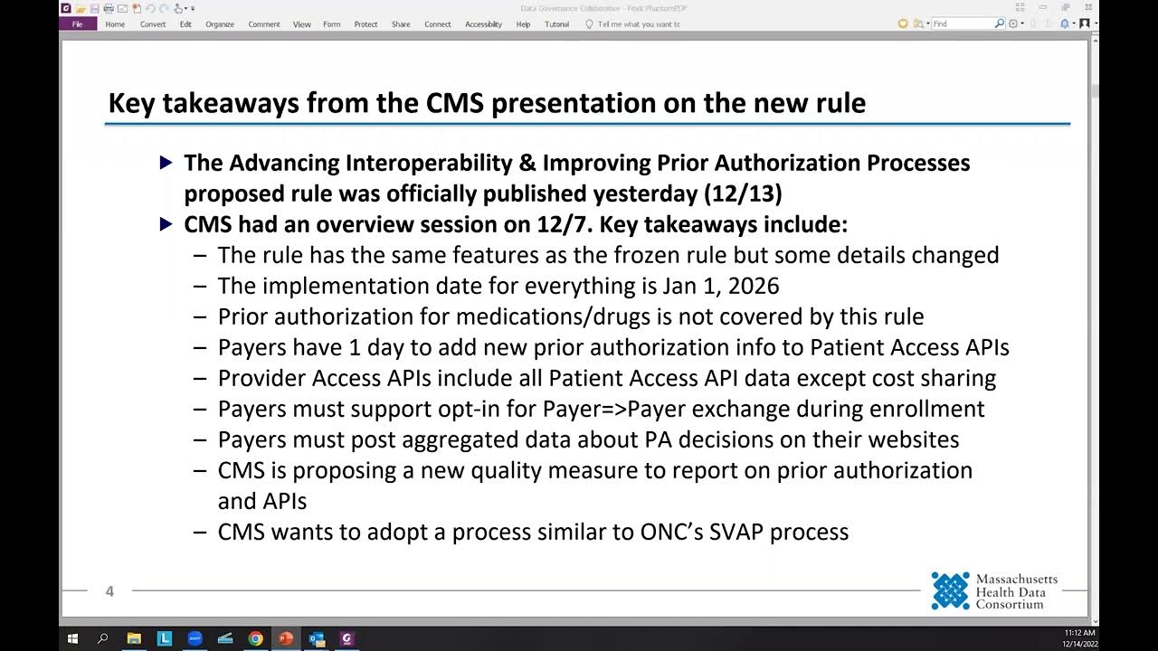 Industry Updates Dec 14, 2022 (the new CMS interoperability and prior