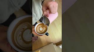 Beautiful winged tulip latte art #latte #coffeeart #coffee #lattelove #coffeelatteart #homebarista