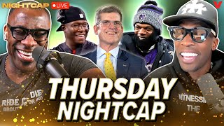 Unc \& Ocho react to Harbaugh to Chargers, Cam Newton on Lamar, Falcons pass on Belichick | Nightcap