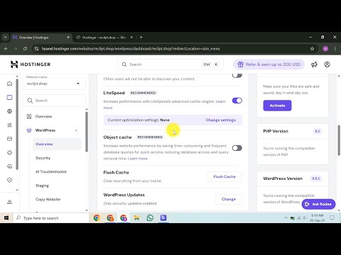 How to Customize Dashboard on Hostinger WordPress