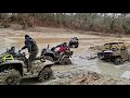 Trying To Unstick A Stuck Can-Am Defender XMR With ATVs