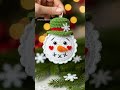 Cute Crochet Snowman Ornament on the Christmas Tree