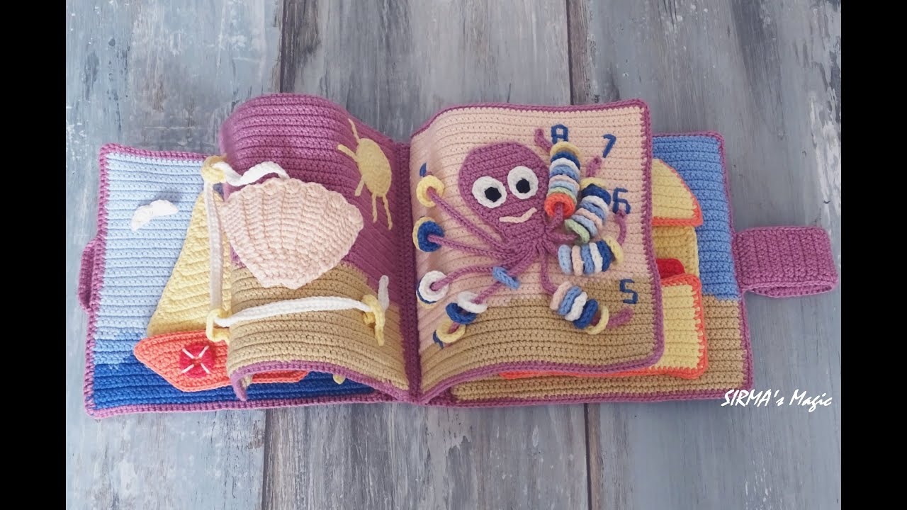 Quiet Book PDF Crochet PATTERN Busy Activity Book Kids Children