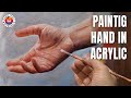 How to Paint Realistic Hand with Acrylic on Paper for Beginners | Tutorial by Debojyoti Boruah