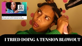 I DID A TENSION BLOWOUT FOR THE FIRST TIME! FT. CAPE TOWN CURLY| TYPE 3C4A screenshot 5