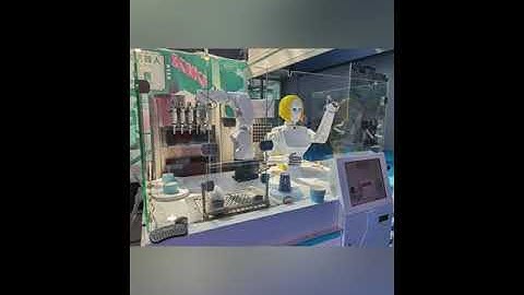 LEDbow robot vending machine, high quality raw materials and make healthy and delicious ice-cream.