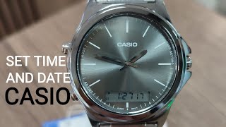 HOW TO ADJUST/CHANGE TIME AND DATE | CASIO MTPVC01D