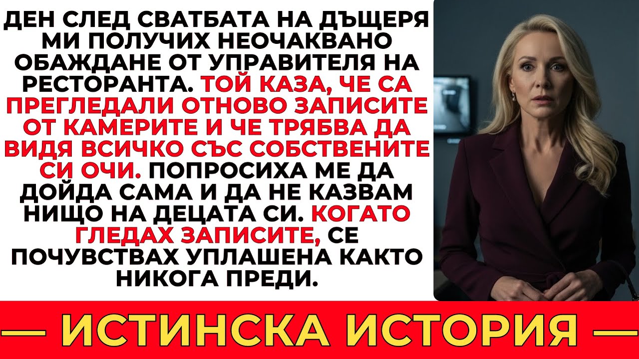 ОБАЖДАНЕ ОТ РЕСТОРАНТА СЛЕД СВАТБАТА НА ДЪЩЕРЯ МИ ПРОМЕНИ ВСИЧКО — ПОМОЛИХА МЕ ДА ДОЙДА САМА.