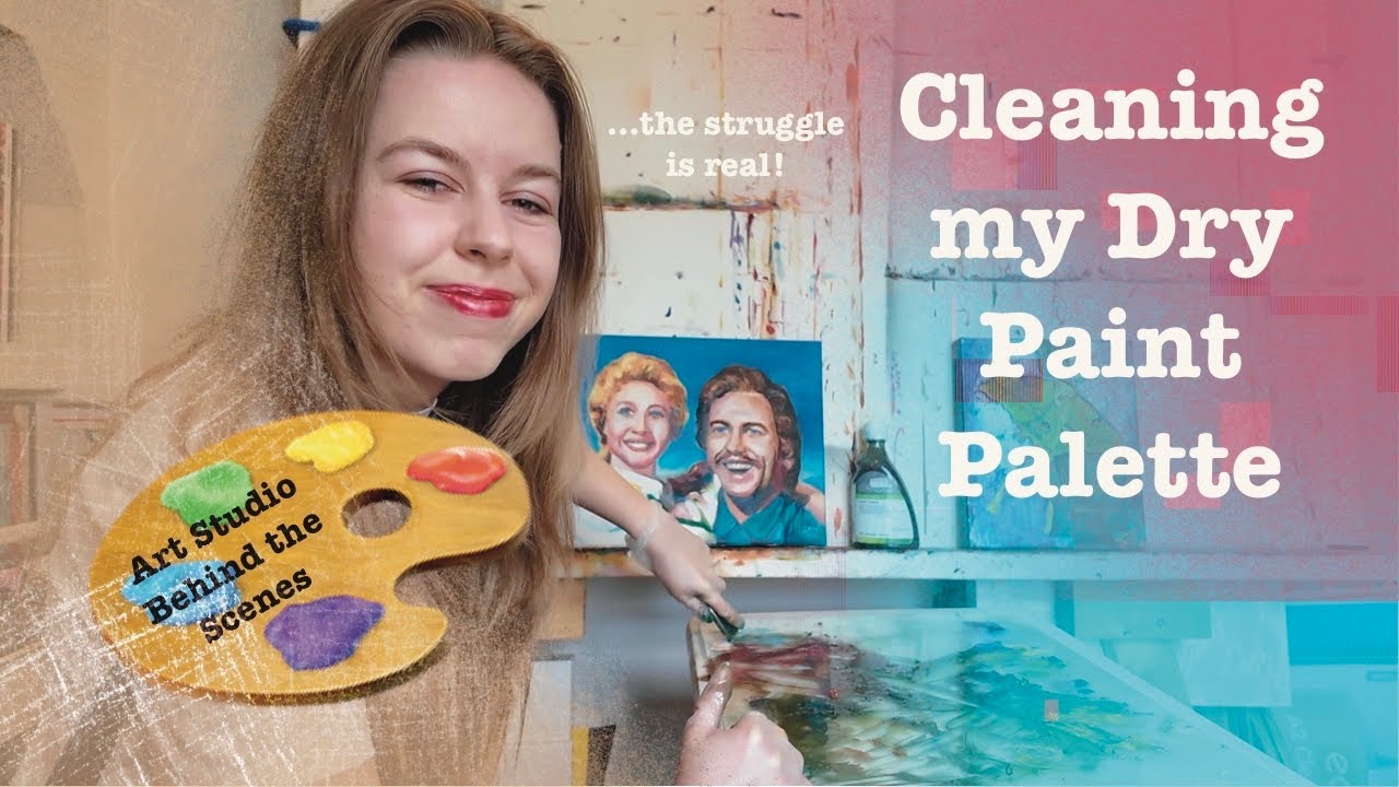 Cleaning my Dry Paint Palette | Art Studio Behind the Scenes