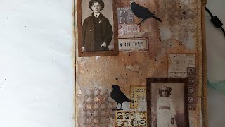 Junk Journal, Collagen, mit risse in den Bildern , und mit pentart Rust Effect