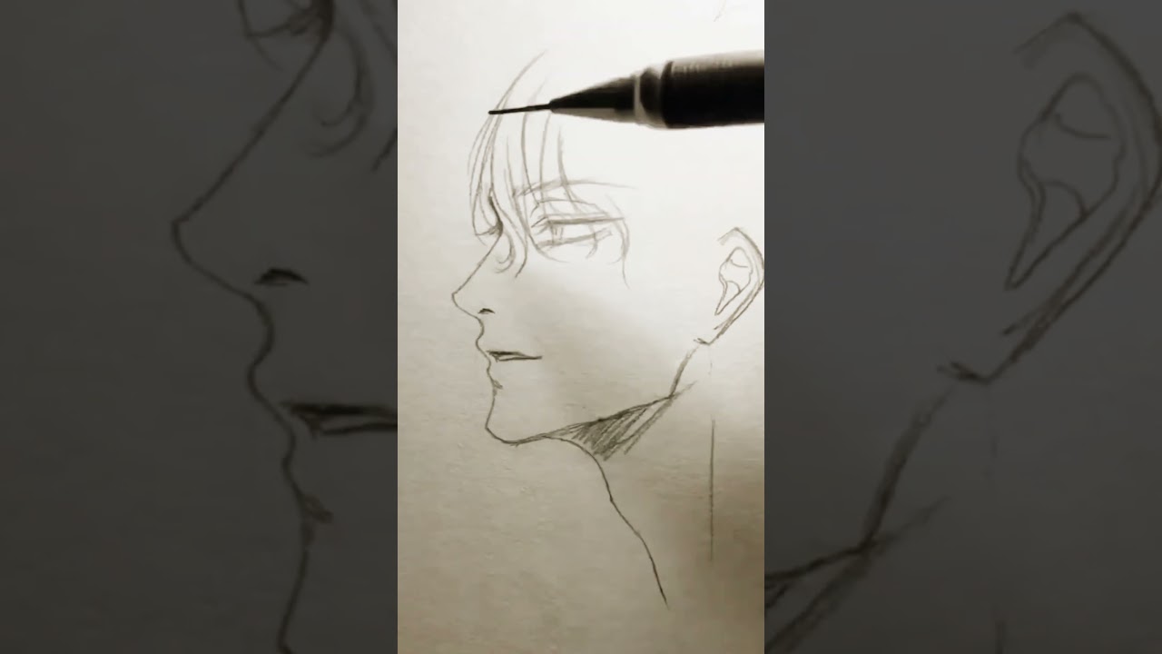 anime sketch tutorial 💖#anime #sketch #animeedits #animesketcasmr#artwork #sketchart