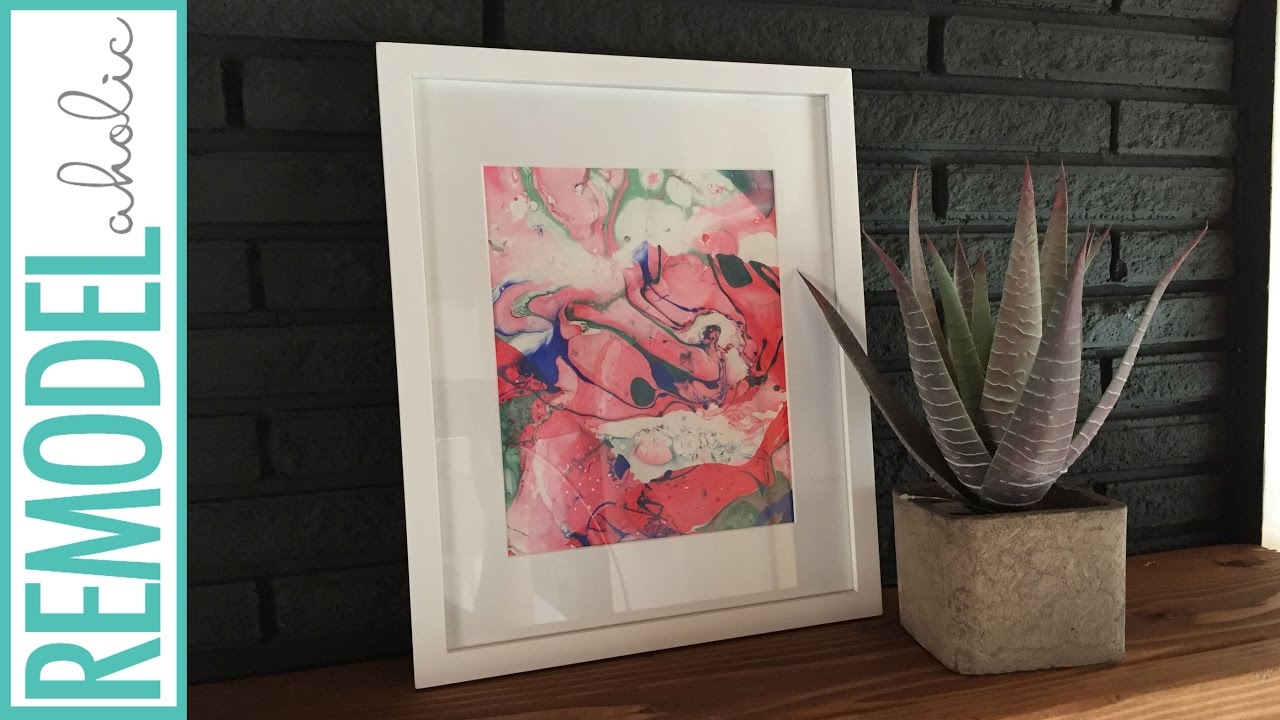 DIY Nail Polish Marbled Cups and Paper Art