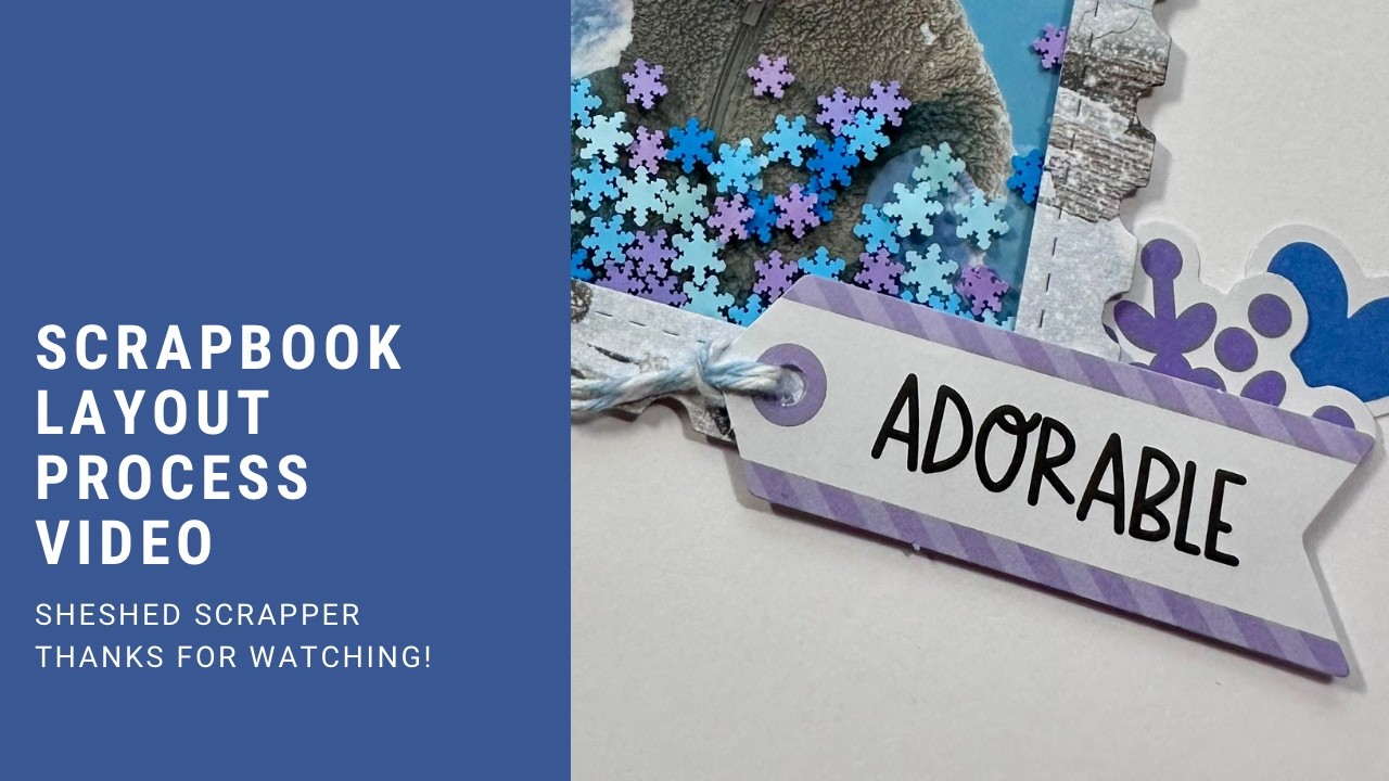 Видео процесса создания макета для скрапбука // Снежное веселье // Doodlebug // Конкурс эскизов A...