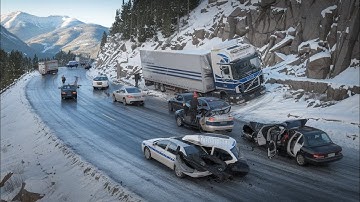 Frozen Road Nightmare | Shocking Car Wrecks on Icy Highways Caught on Camera