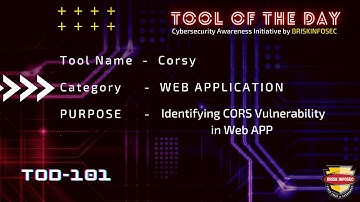 CORSY - Opensource CORS Web Vulnerability Scanner Tool Demo | TOD - 101 | BriskInfosec