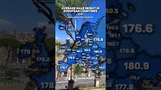 AVERAGE MALE HEIGHT IN EUROPEAN COUNTRIES#europe #height #🇺🇦 #love