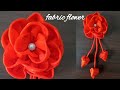 fabric rose flower making so easy//कपड़े से Rose flower बनाने का तरीका