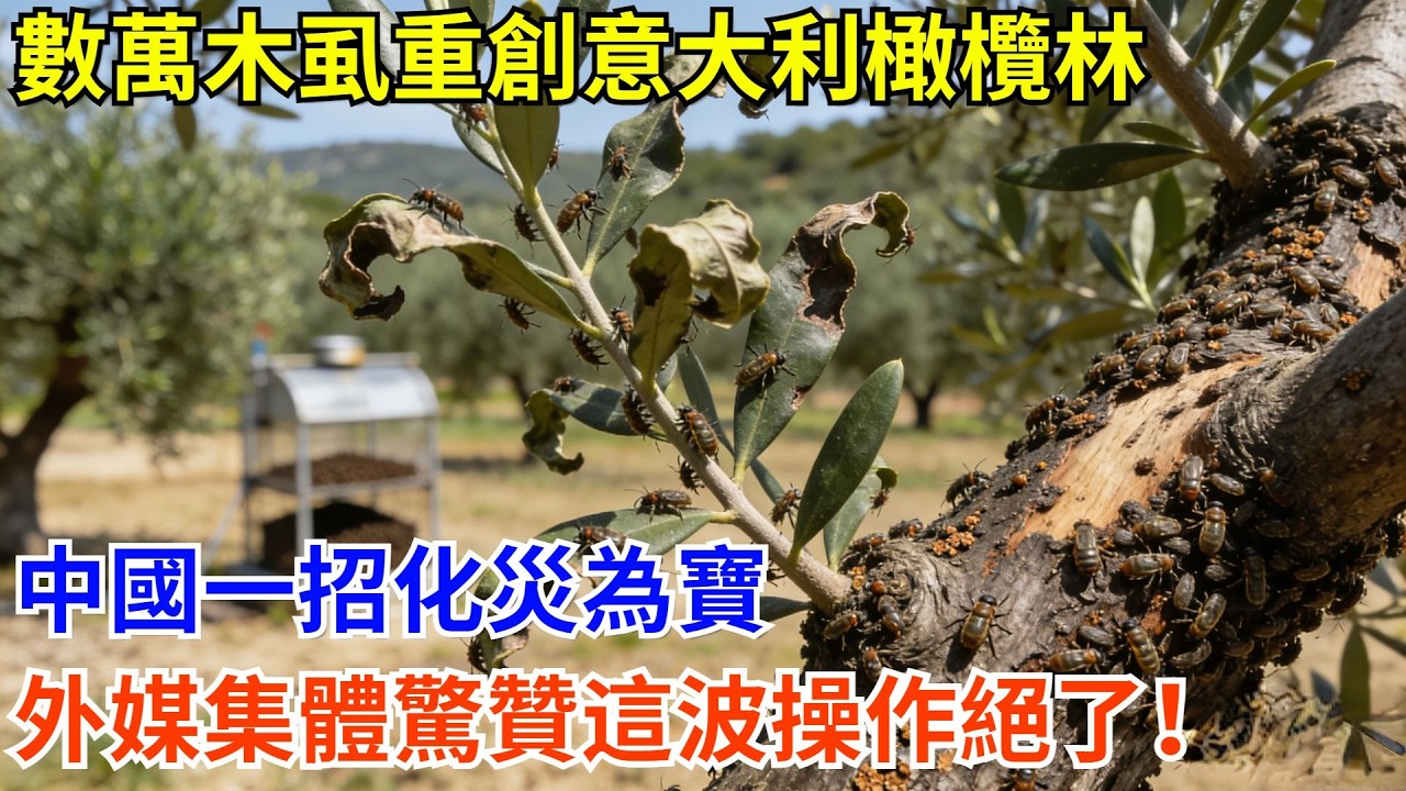 數萬木虱重創意大利橄欖林，中國一招化災為寶，外媒集體驚贊這波操作絕了！#科普 #熱門  #國際觀點 #大國工程 #橄欖林 #科技