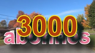 3000 abonnés !! Merci !!!