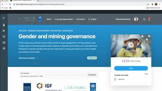 Gender and Mining Governance MOOC: How to use the course room