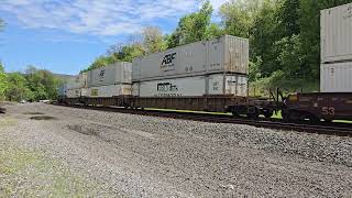 Norfolk Southern #1098 leads an intermodal at Lewistown, PA (04/25/2024)