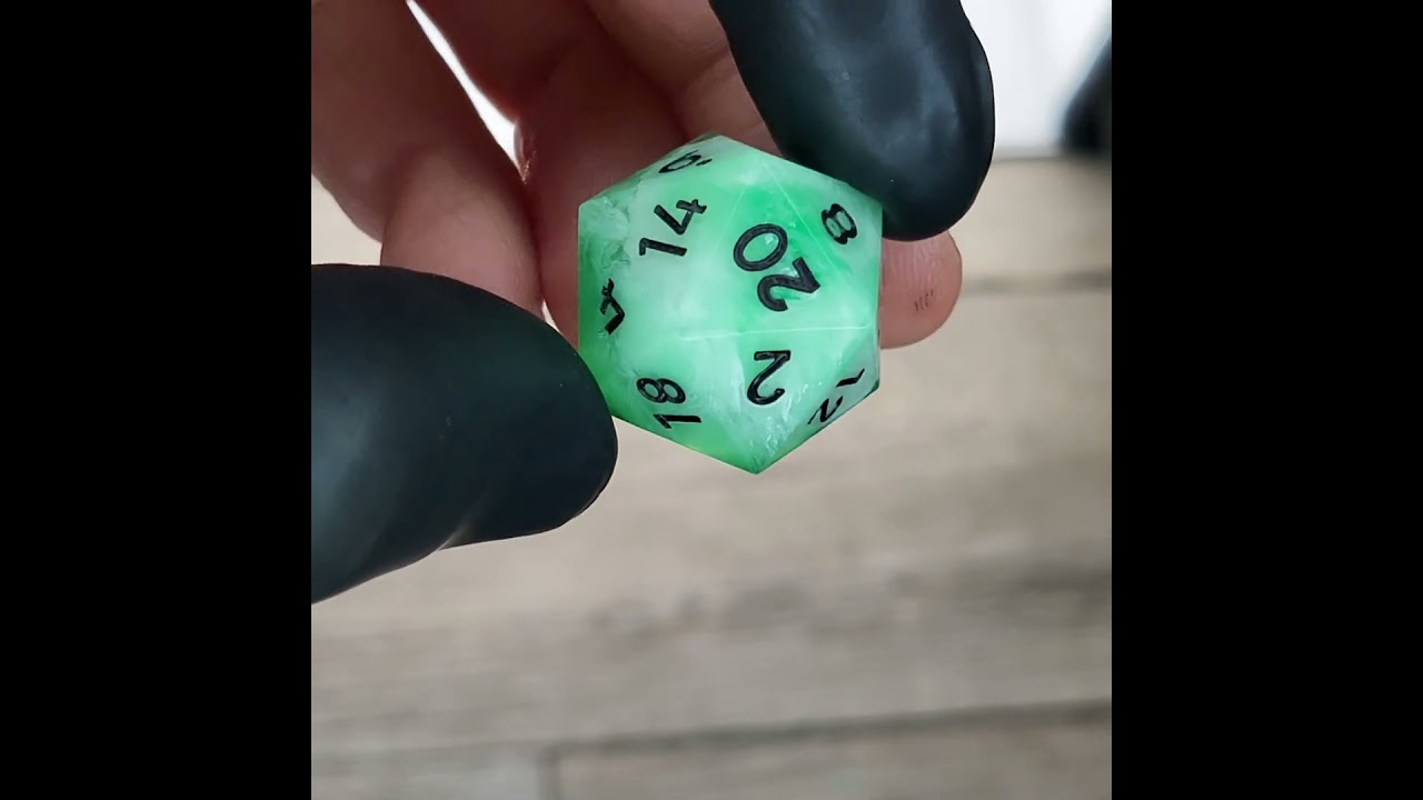 D20 dice for dnd with skull www.DiceAndGame.com 